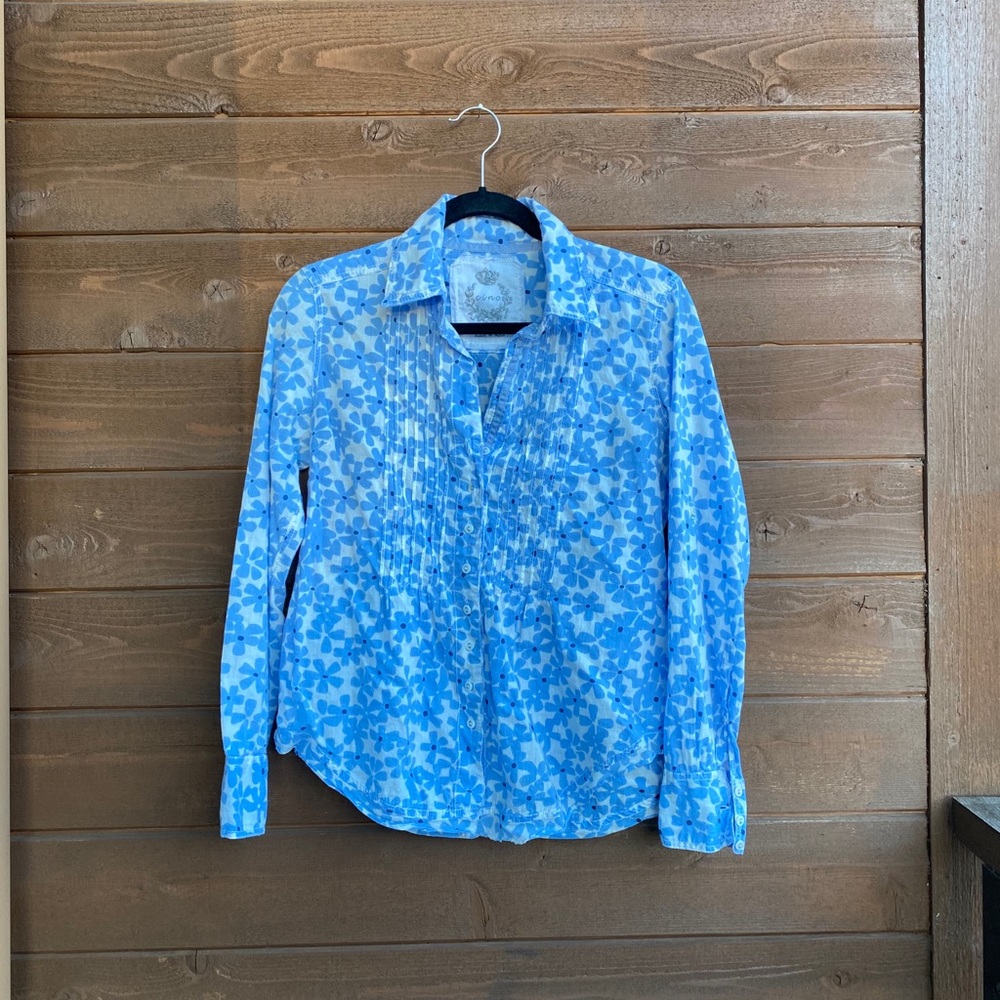 Cino Blue Flower Blouse